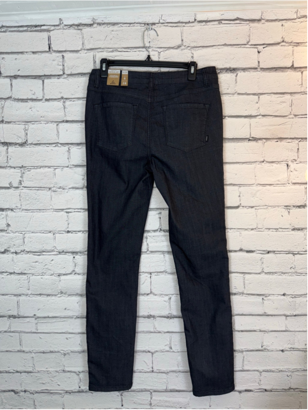 Women's Prana Kayla High Rise Jeans size 8 32 in Inseam Dark Denim Slim Straight - Picture 10 of 15